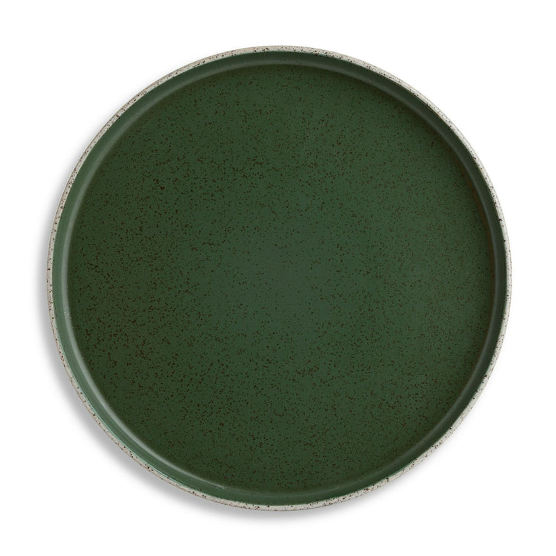 Habitat Green Dinner Plate Raw Edge 26.4cm, imported from the UK