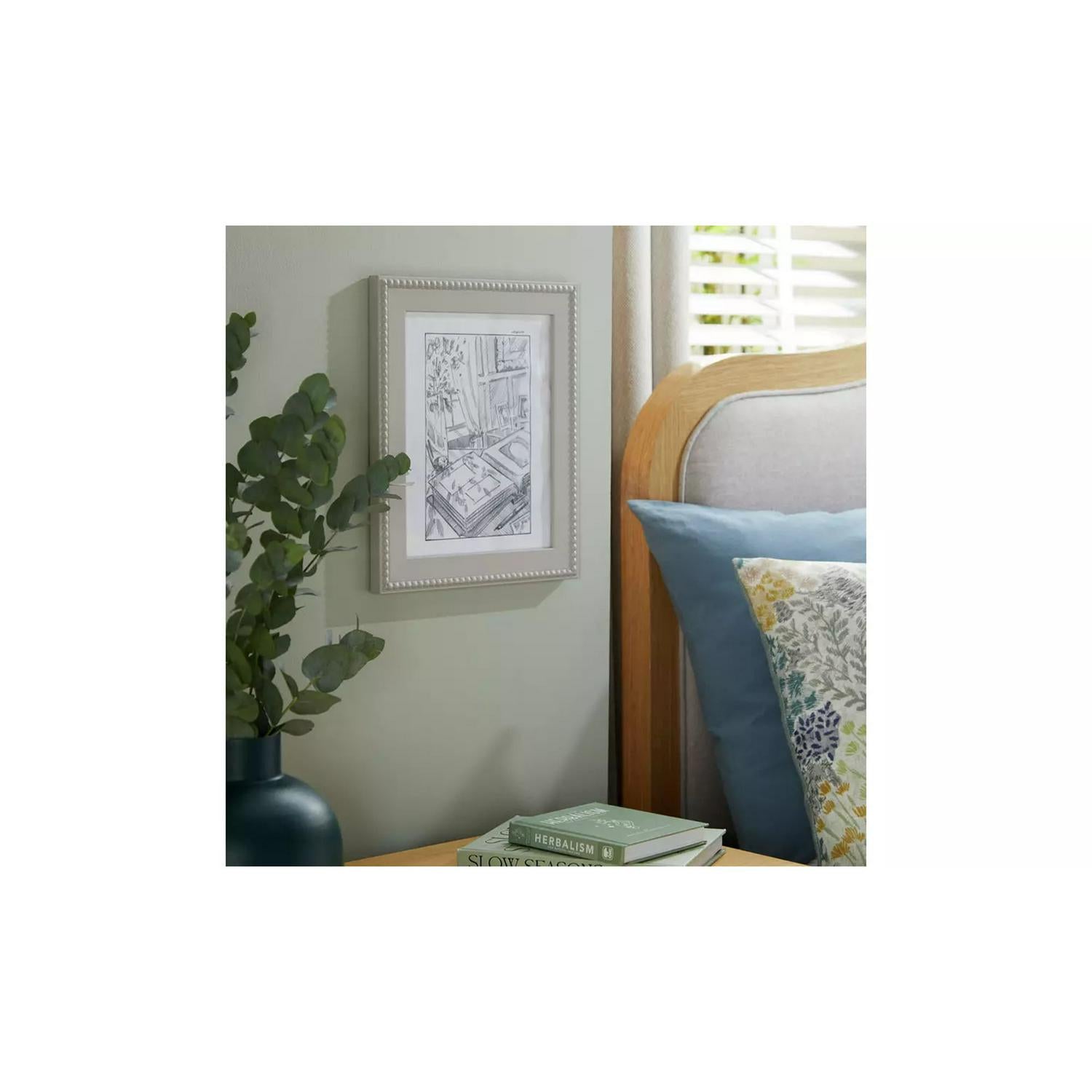 Habitat beaded wooden grey photo frame 30x25cm, UK version