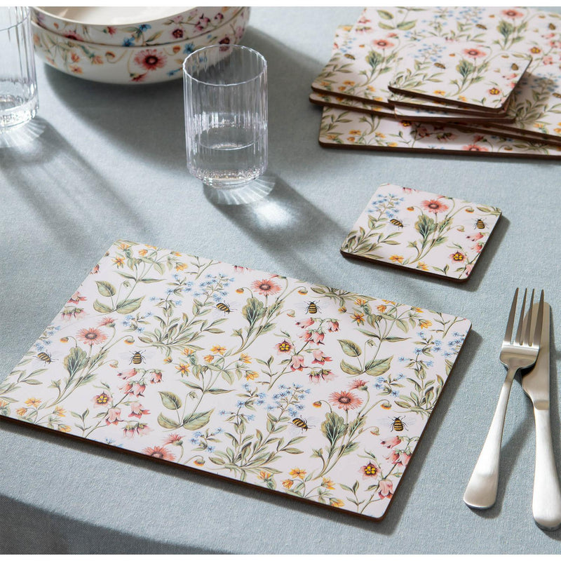 Sainsbury's floral corkback placemats set of 4 (British brand)