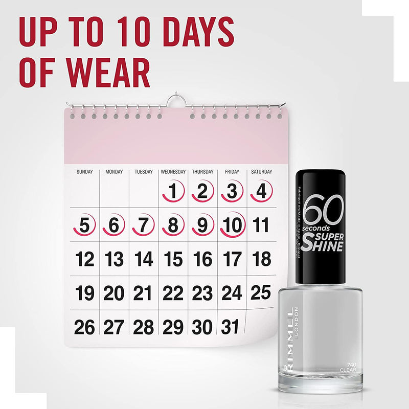 Rimmel 60 Seconds Super Shine clear nail polish (British brand)