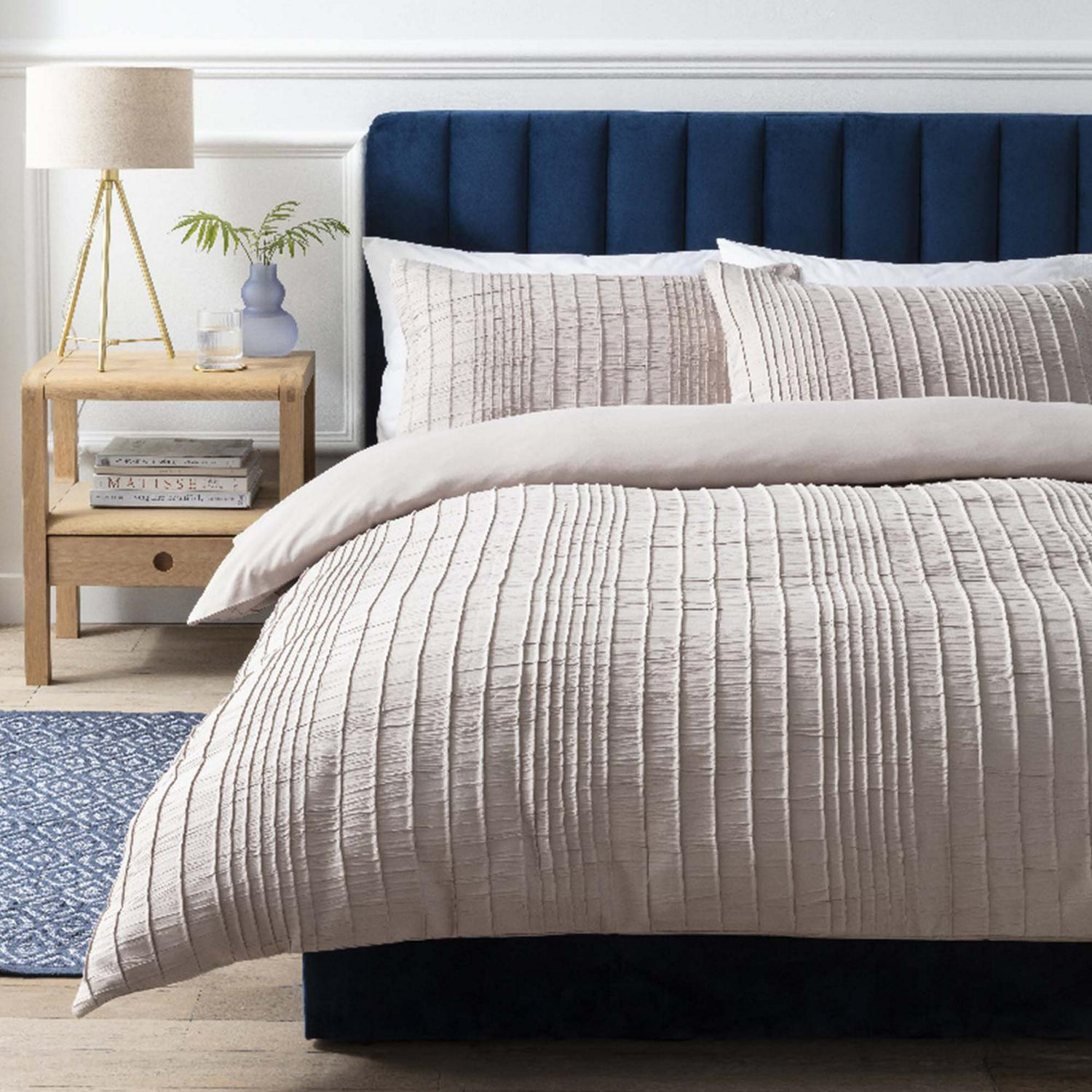 Sainsbury's Home crinkle taupe bedding set - British product