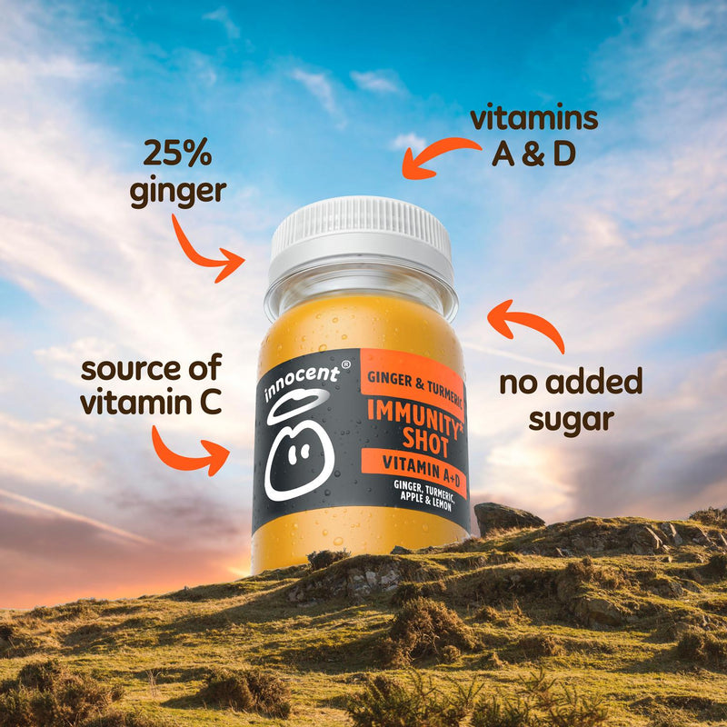 Innocent Immunity Ginger Turmeric Apple & Lemon Shot 80ml, UK version