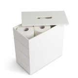 Sainsburys's Home tongue and groove toilet roll store white