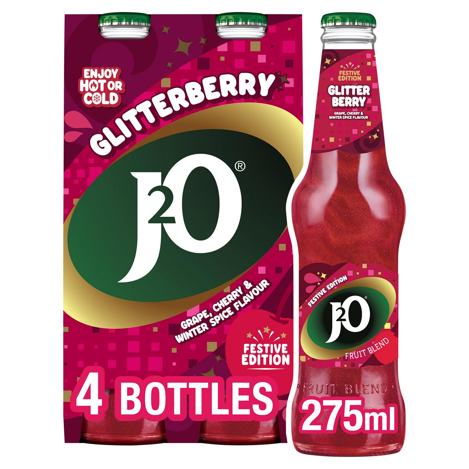 Grape, Cherry and Spice Flavoured Soft Drink with Sweetener 4-Pack 275ml