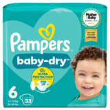 Pampers Baby-Dry Size 6, 31 Nappies, 13-18kg, Essential Pack