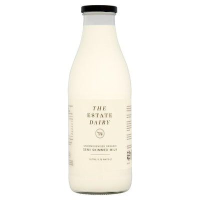 The Estate Dairy Lait demi-écrémé bio non homogénéisé 1 L