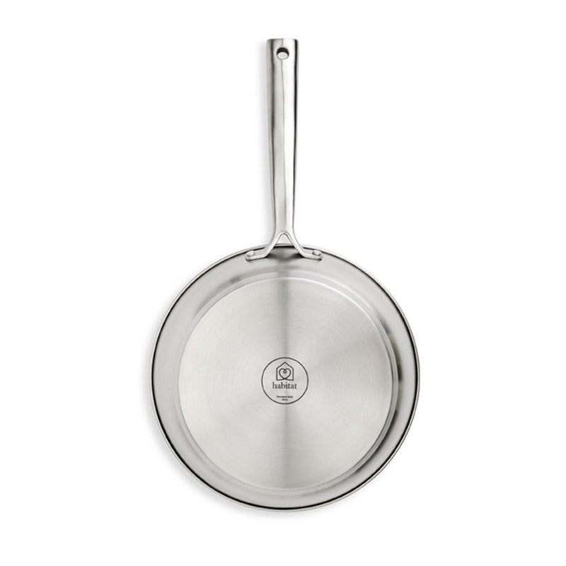 Habitat ellipse frying pan brushed stainless steel 24cm, UK version