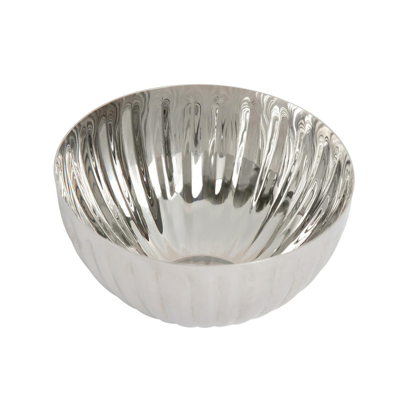 Stainless Steel Ribbed Snack Bowl for Bar or Table