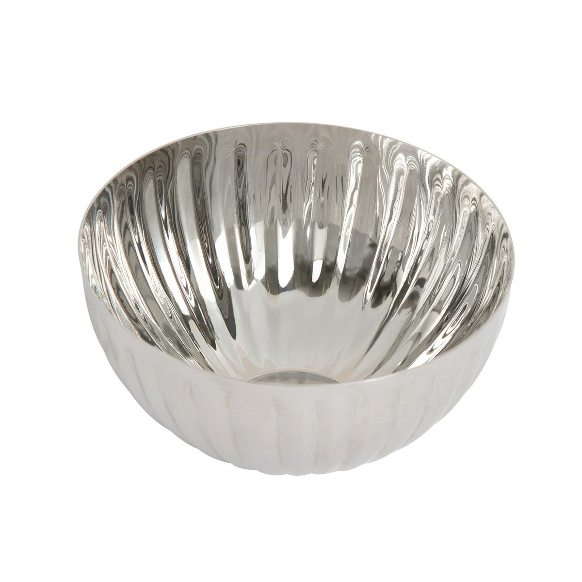 Stainless Steel Ribbed Snack Bowl for Bar or Table