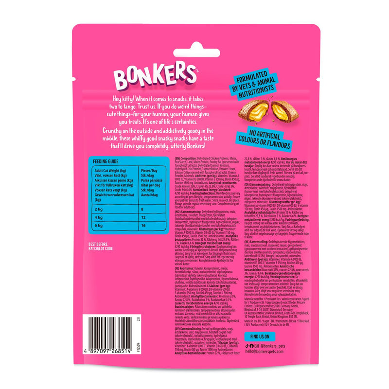 Bonkers Salmon Supreme Cat Treats 180g - British product
