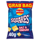 Walkers Squares Salt & Vinegar crisps 40g (British brand)