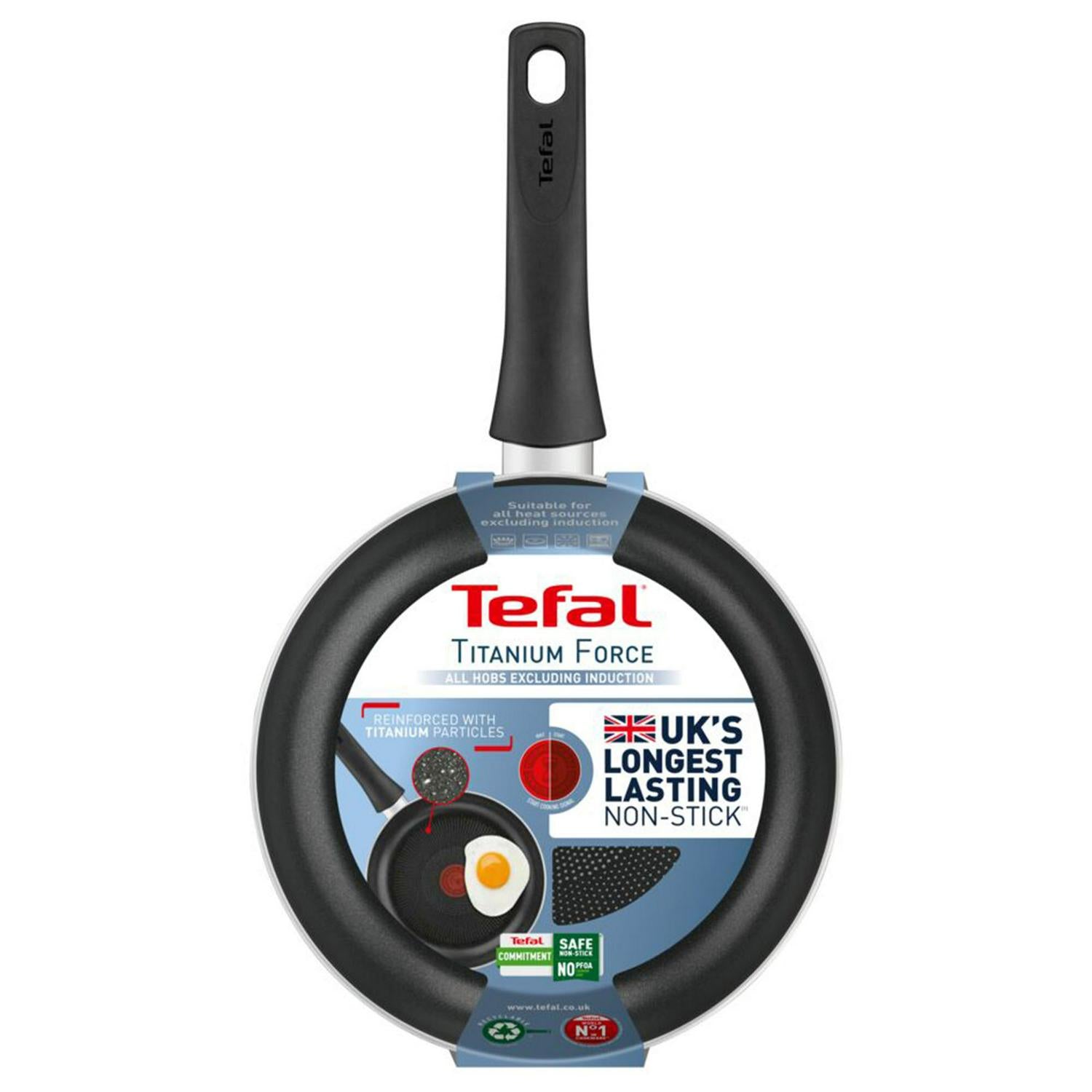 Tefal titanium non-stick frying pan 28cm (British brand)