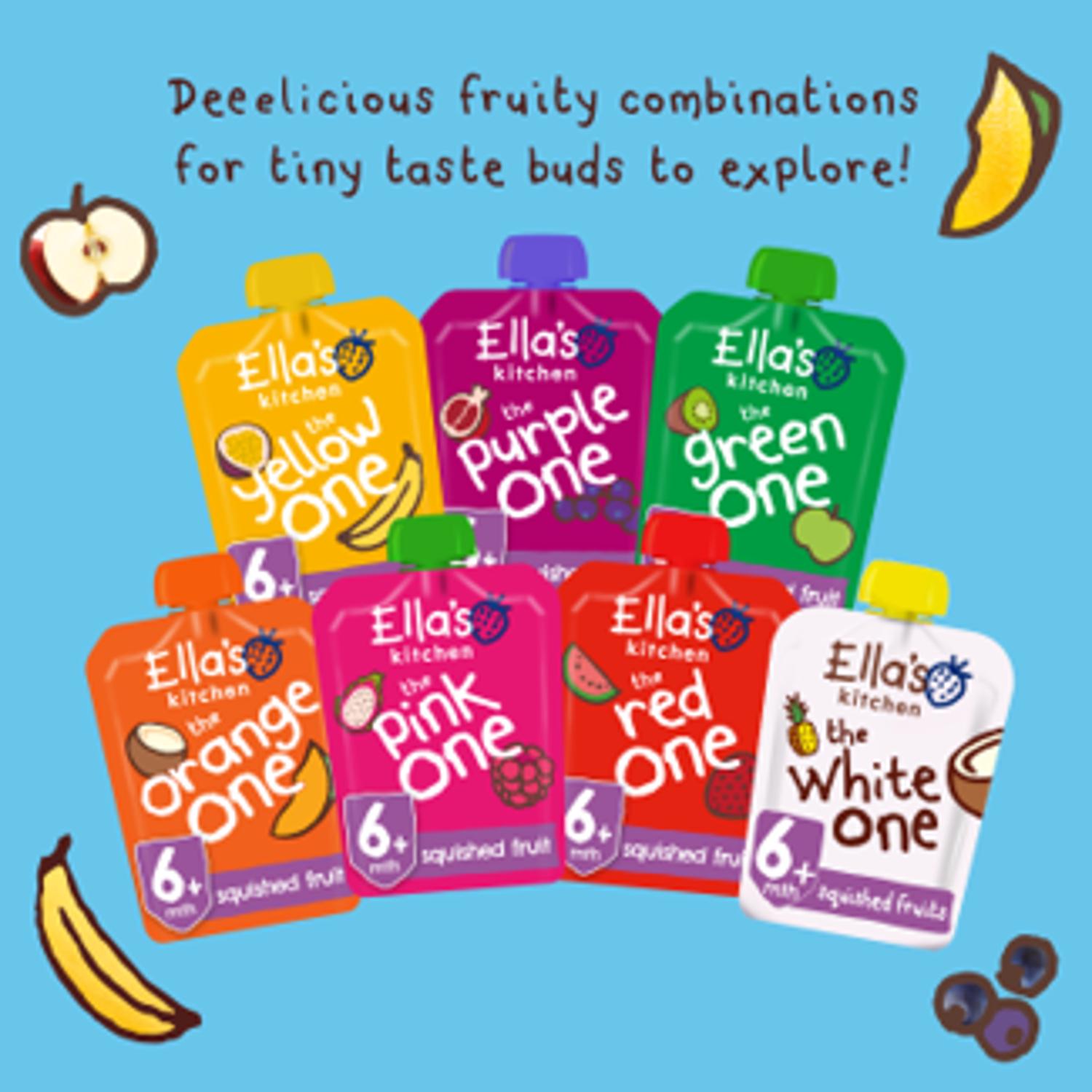 Ella's Kitchen Organic the Red One Smoothie Multipack Baby Food Pouch 6+ Months 5x90g