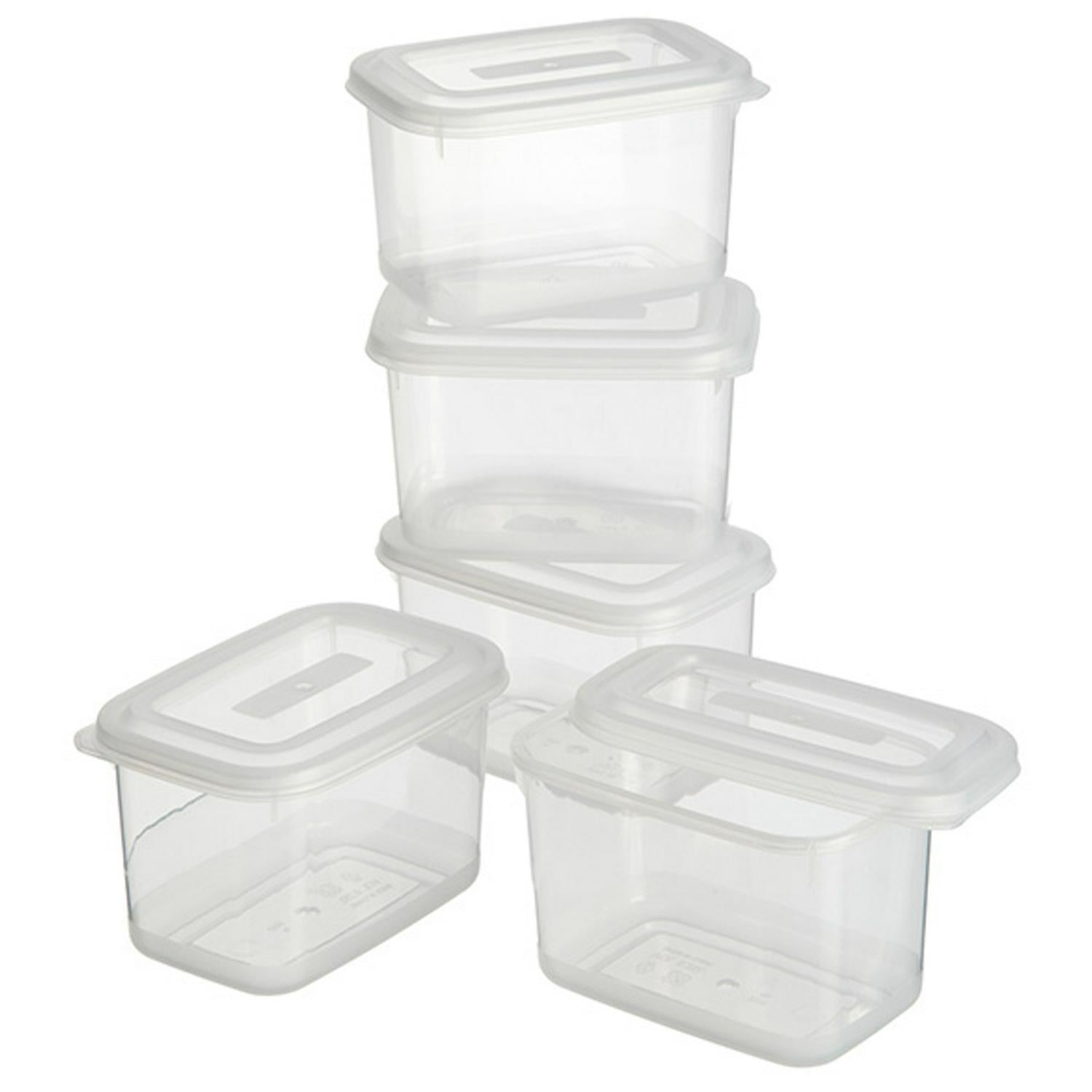 Sainsbury's Home Basics food storage boxes 220ml 5 pack (British brand)