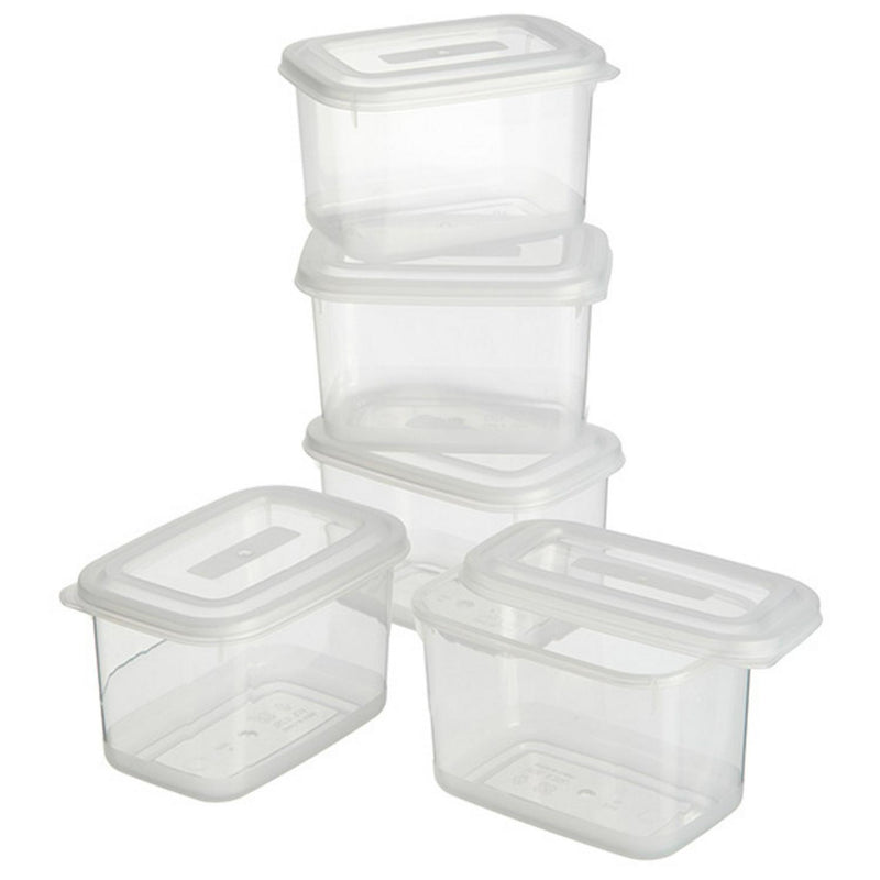 Sainsbury's Home Basics food storage boxes 220ml 5 pack (British brand)
