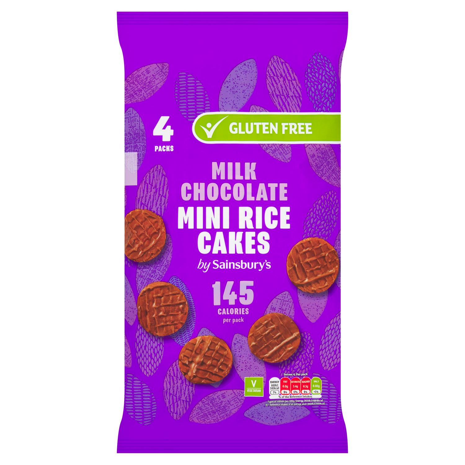 Sainsbury's Milk Chocolate Mini Rice Cakes 4x30g