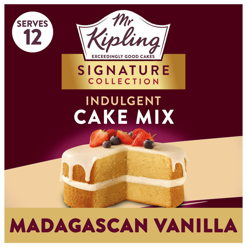Mr Kipling vanilla cake mix 425g, imported from the UK