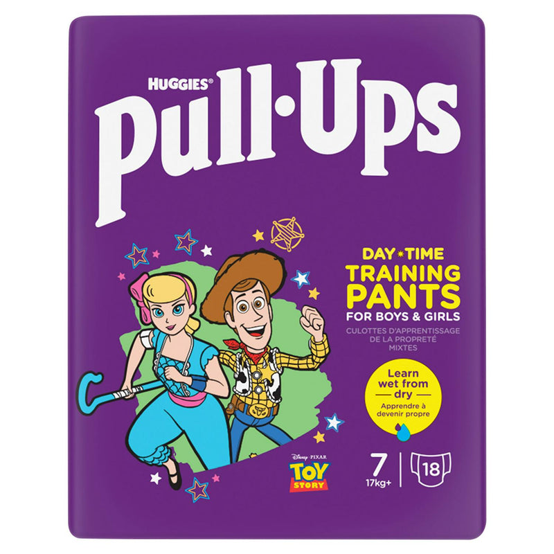 Huggies Pull Ups Day Time Pants for Boys & Girls, Size 7, 17kg+ x18