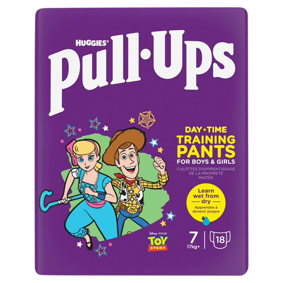 Huggies Pull Ups Day Time Pants for Boys & Girls, Size 7, 17kg+ x18