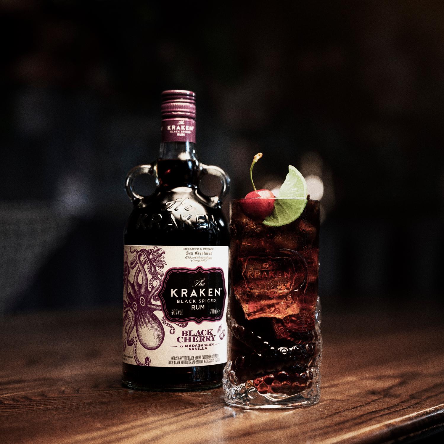 The Kraken Black Spiced Rum Black Cherry Vanilla 70cl (British brand)