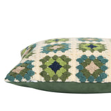 Sainsbury's Home crochet cushion green 43x43cm (British brand)