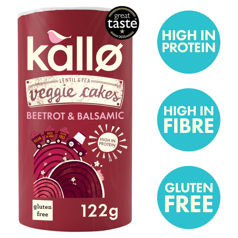 Kallo Veggie Cakes Beetroot Balsamic Seasoning 122g, UK version