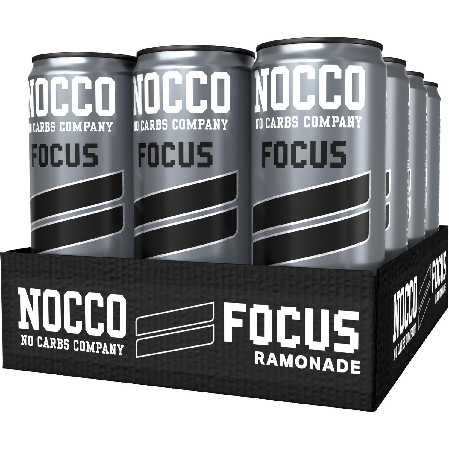 Nocco Focus Ramonade energy drink 330ml, imported from the UK