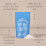 Dead Sea Salt Foot Soak with Colloidal Oatmeal, Peppermint, and Jojoba Oil 450g