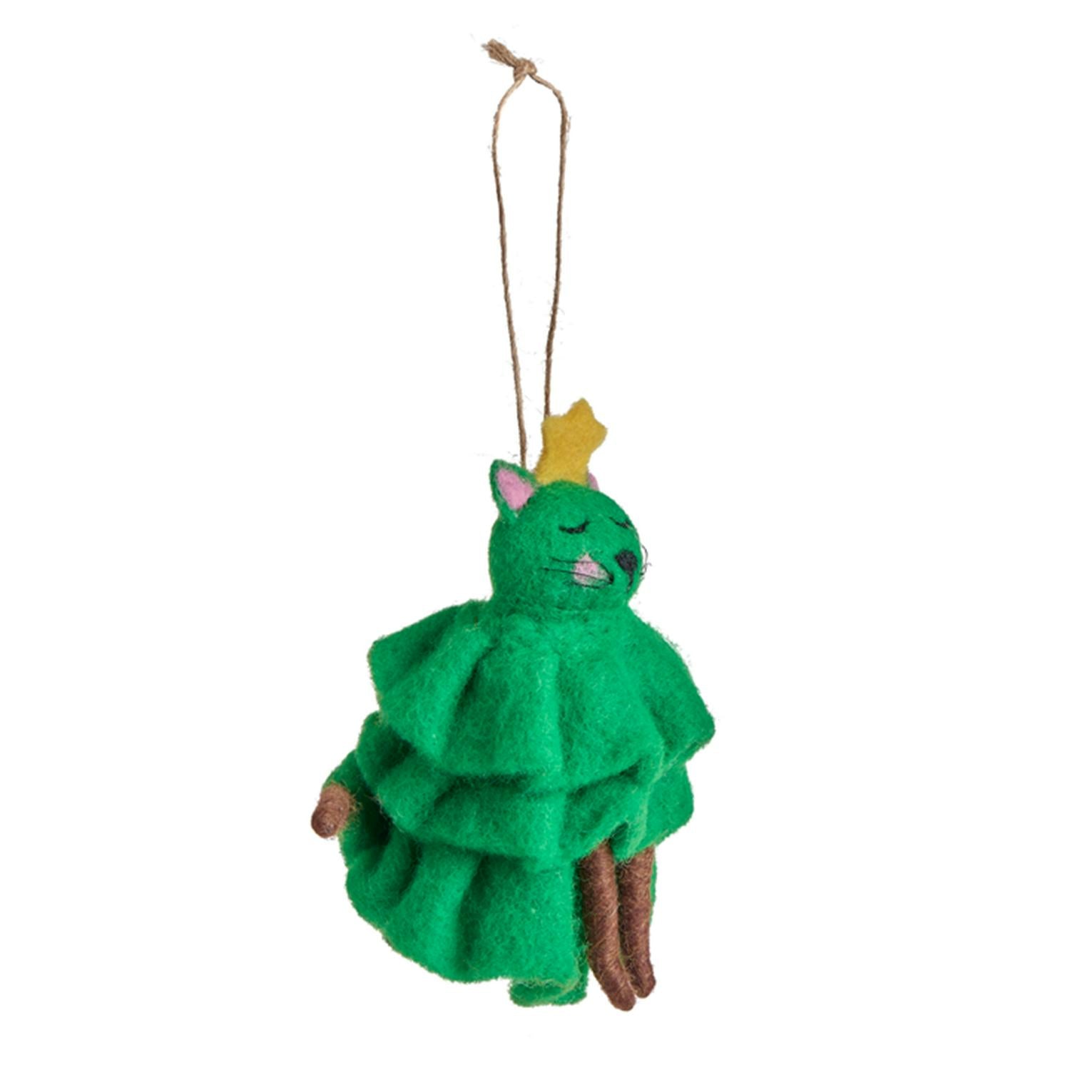 Habitat felt cat Christmas tree decoration, UK version
