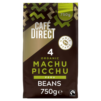 Sainsburys Cafédirect Organic Machu Picchu Peru Coffee Beans 750g- Buy online at McGrocer
