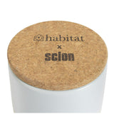 Habitat x Scion ceramic candle Mr Fox Blue 8cm, UK version