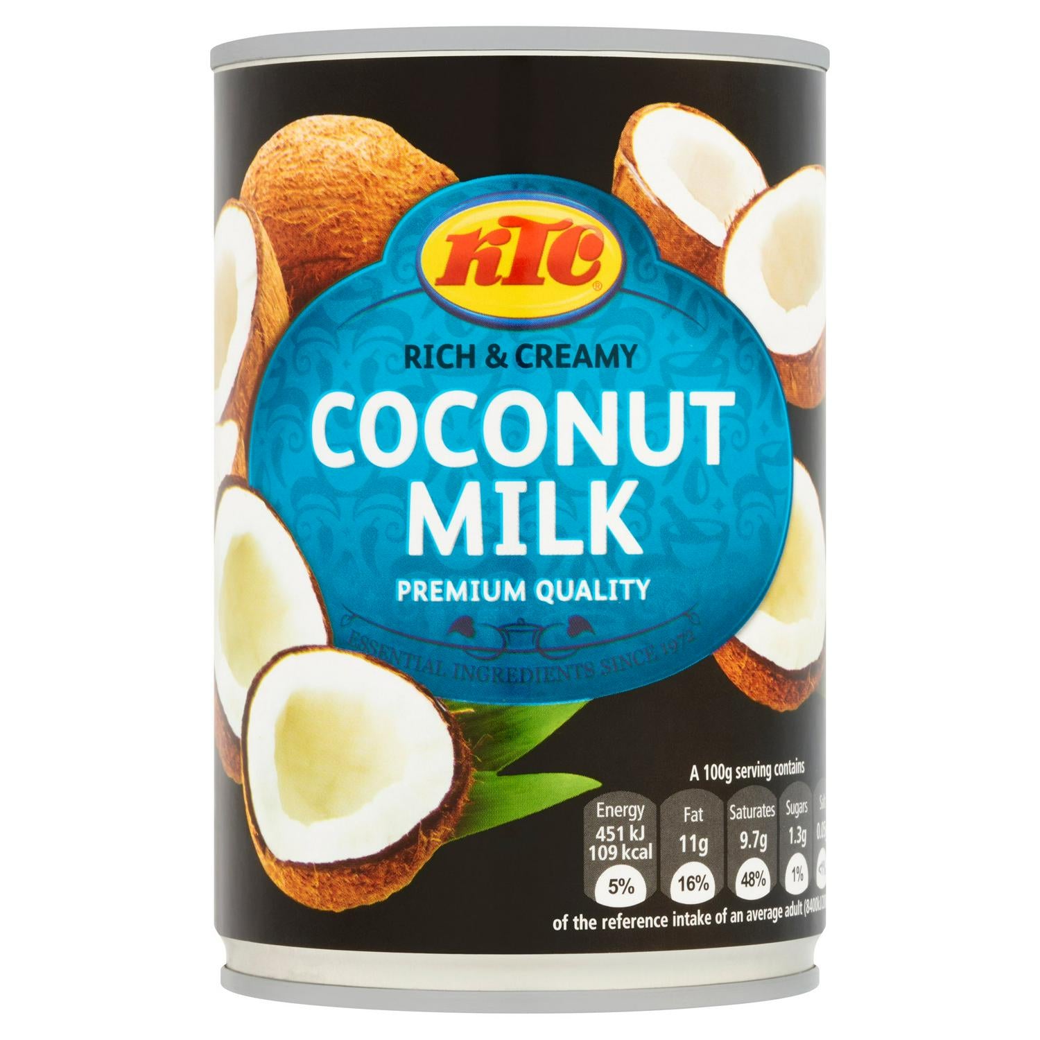 KTC Coconut Milk 400ml tin container, UK version