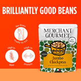 Merchant Gourmet Jumbo Chickpeas Italian Olive Oil 240g, imported from the UK