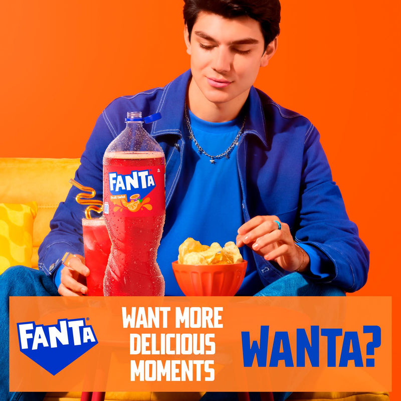 Fanta Fruit Twist Sparkling Mixed Fruit Drink 2L - British product