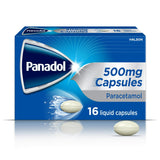 Panadol Paracetamol Liquid Capsules Fast Pain Relief x16 500mg