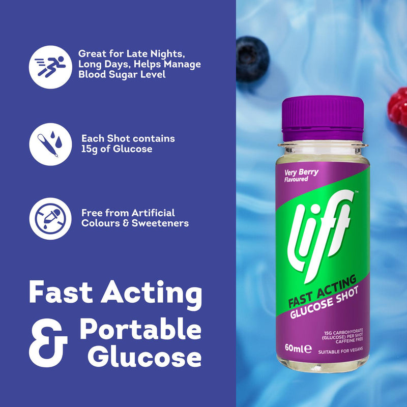 Lift very berry glucose juice supplement 60ml, UK version