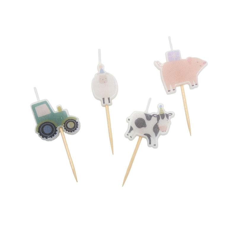 Sainsbury's Home Pack of 4 Farmyard Animal Icon Candles