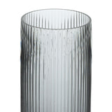 Habitat tall ribbed glass vase clear 30cm, UK version