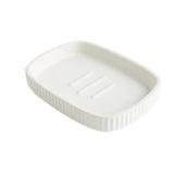 Sainsbury's Home ribbed ceramic soap dish white (British brand)