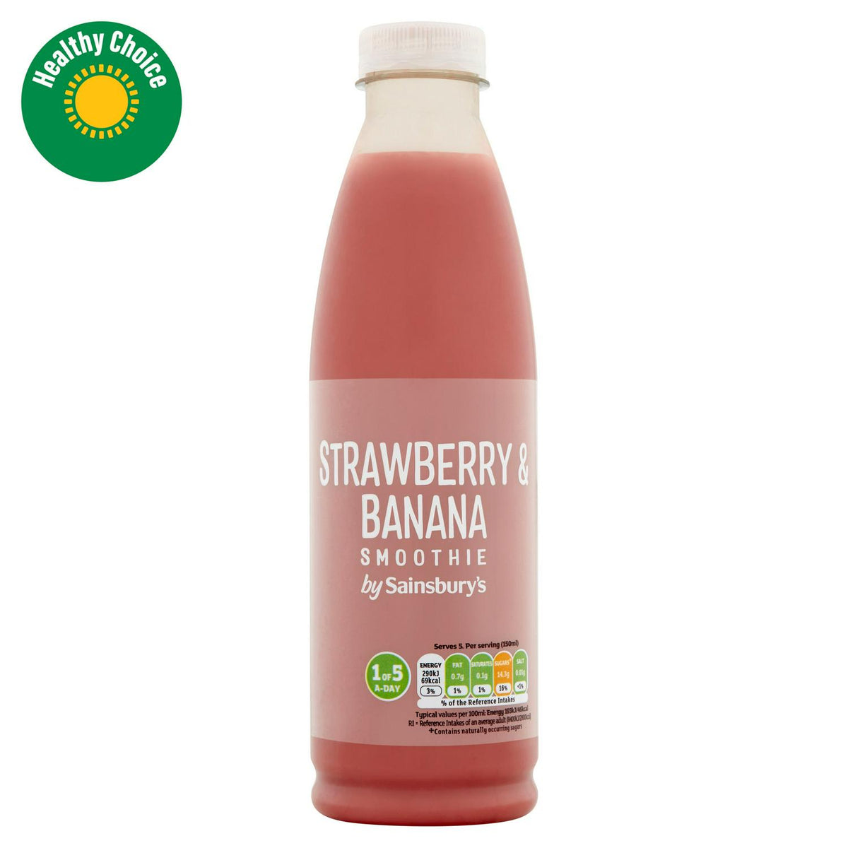 Sainsbury's Strawberry & Banana Smoothie 750ml