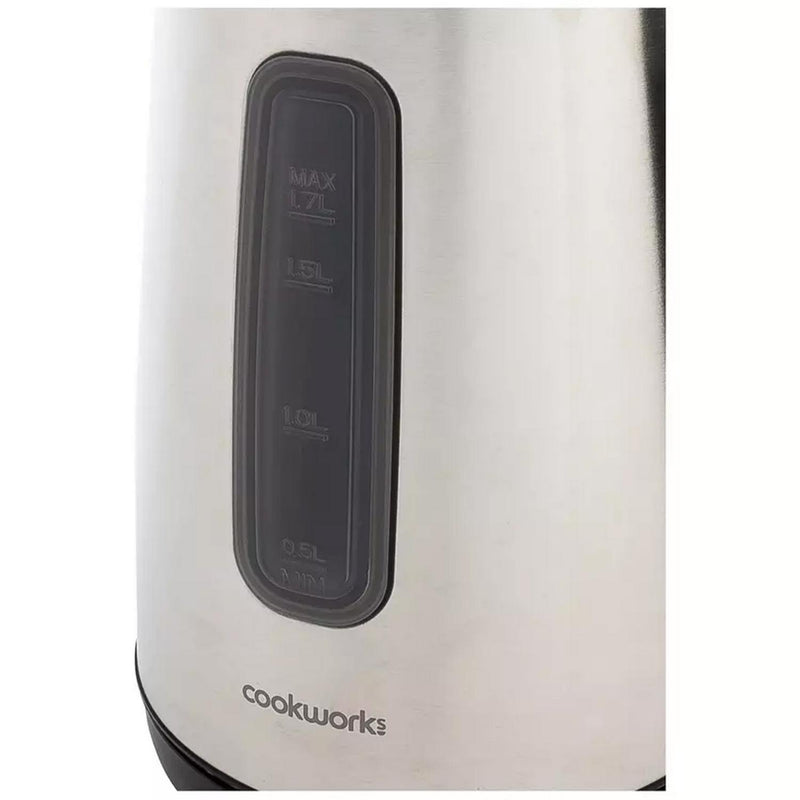 Cookworks electric kettle silver 1.7L - British product