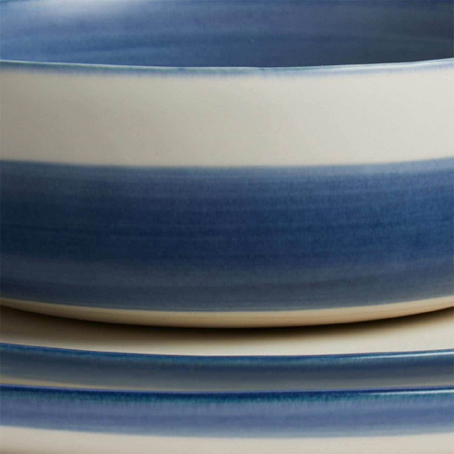 Habitat 12pc blue stoneware dinner set, UK version