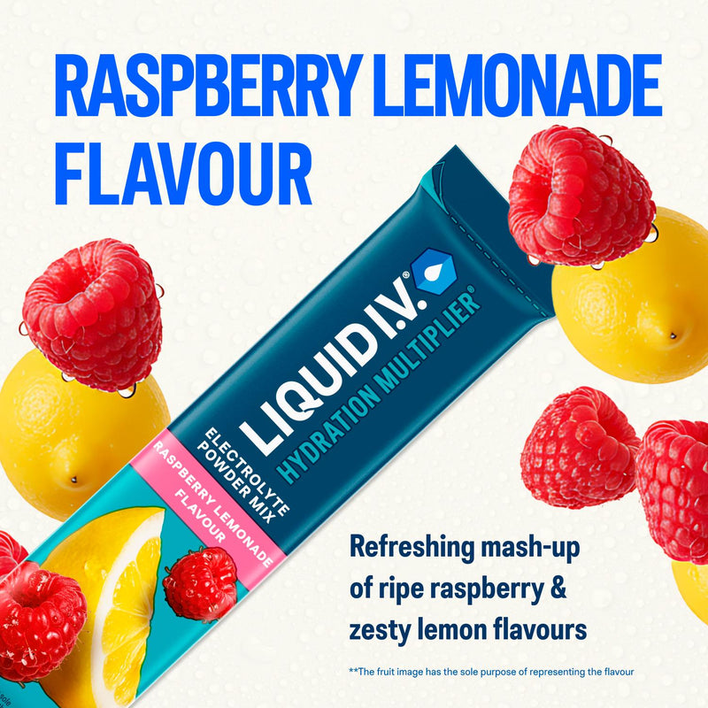 Liquid IV Hydration Multiplier Raspberry Lemonade 6 Sachets, UK version