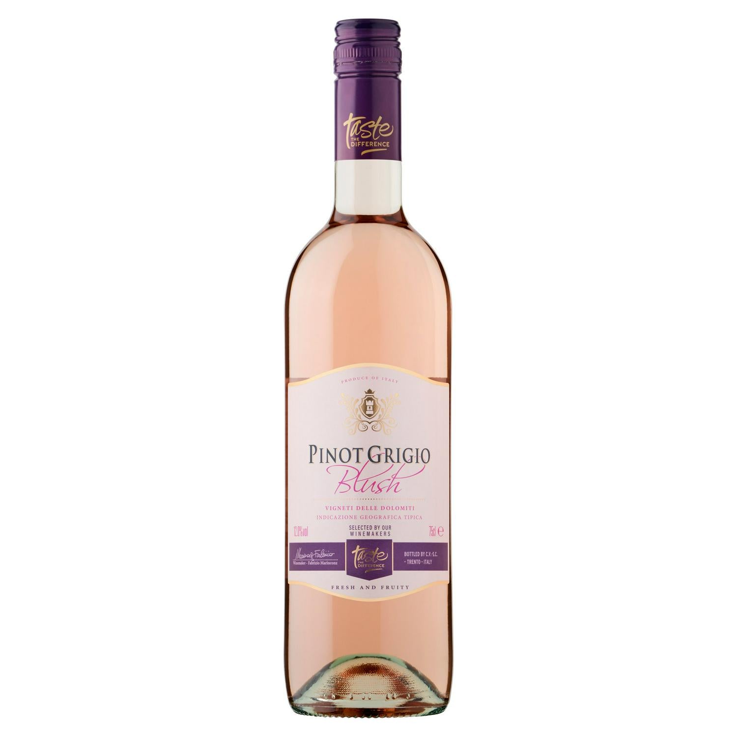 Sainsbury's Pinot Grigio Dolomiti Blush Rose Wine, Taste the Difference 75cl