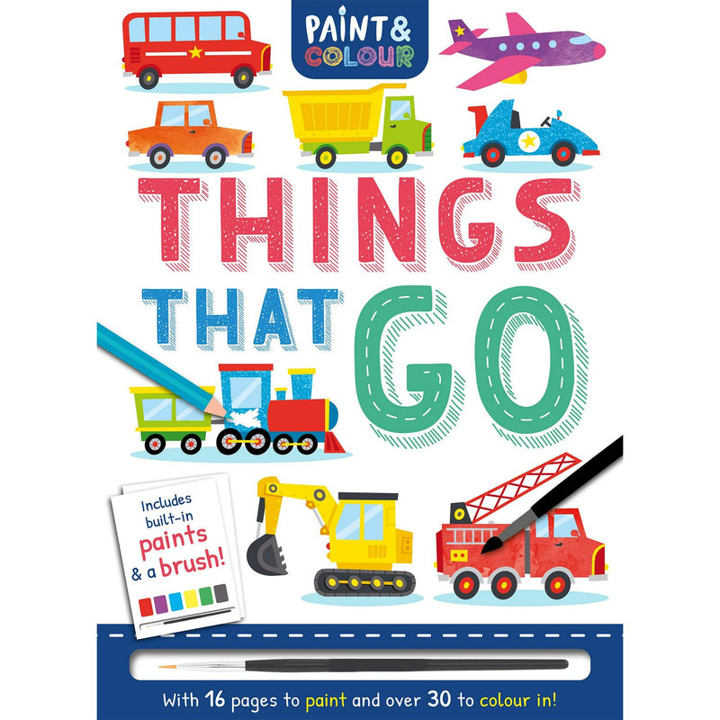 Igloo Books Things That Go Paint & Colour Book, UK version