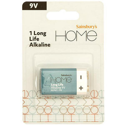 Sainsburys Sainsbury's Home Extra Long Life 9V Battery 1 Pack- Buy online at McGrocer