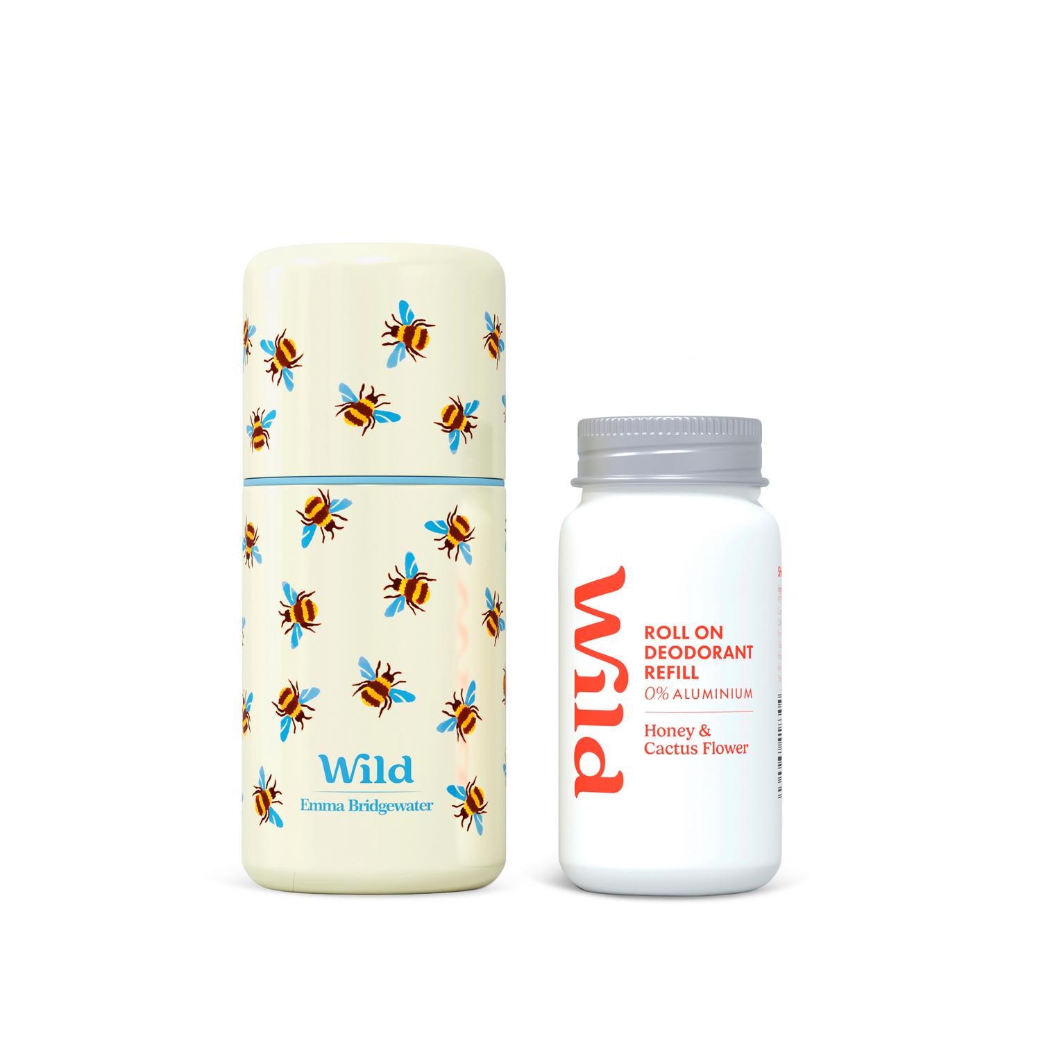 Wild Refillable Roll on Deodorant Honey Cactus Flower 50ml (British brand)