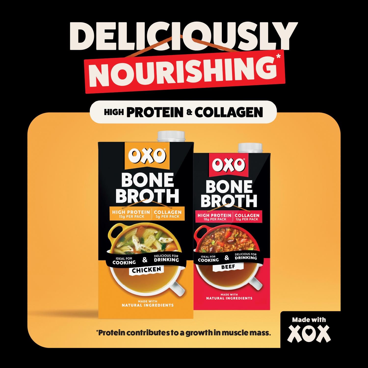 OXO chicken bone broth 500ml (British brand)