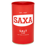 Saxa fine table salt drum 750g (British brand)