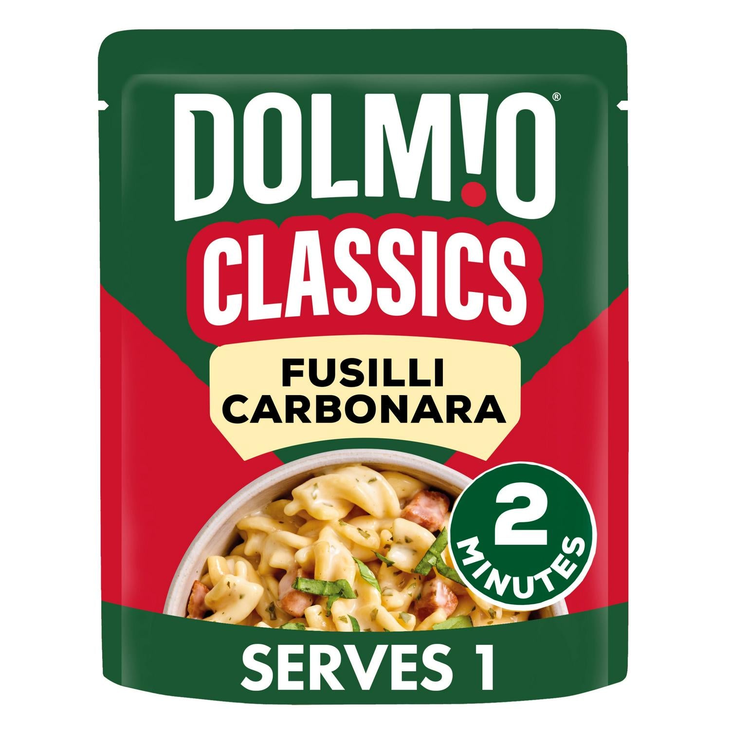 Dolmio Carbonara Fusilli Pasta Ready Meal 250g - British product